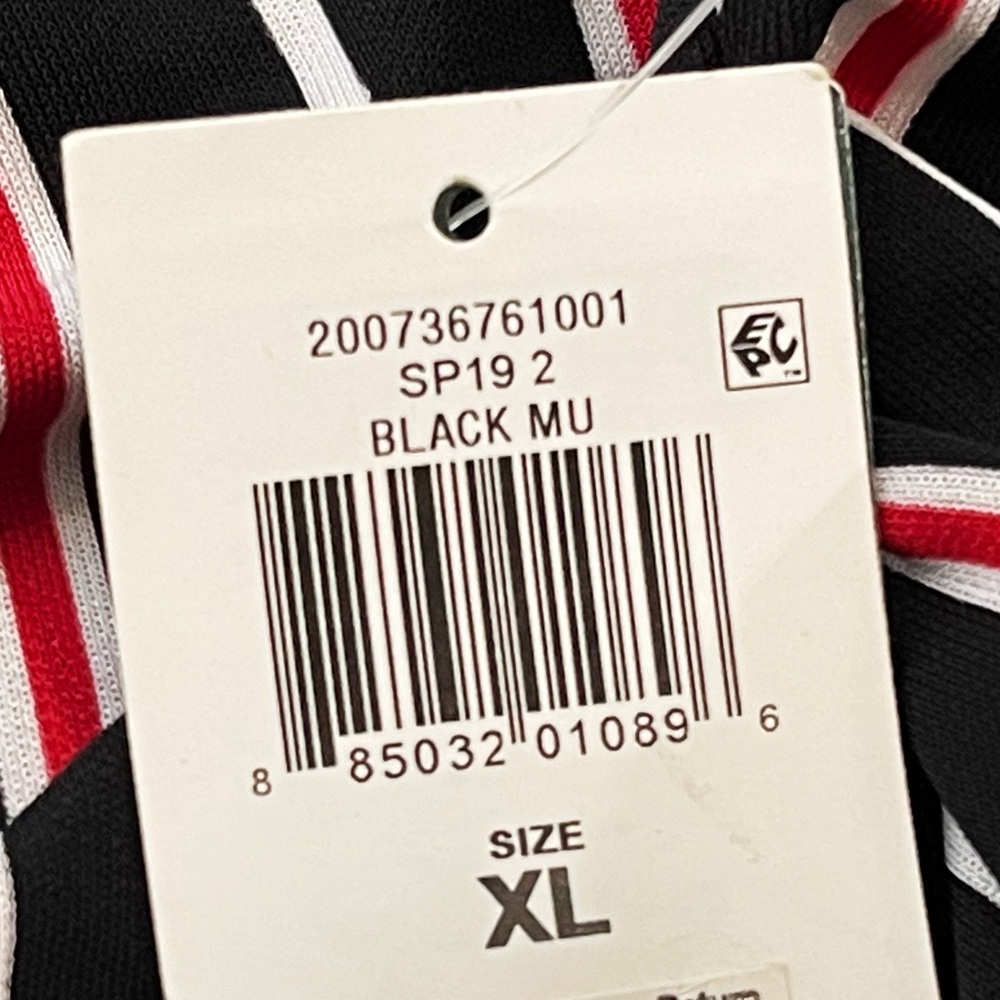 NWT Ralph Lauren Striped Wide-Leg Jumpsuit Black Red White Gold Hardware Size XL - Picture 9 of 10